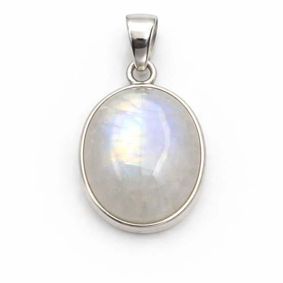 Rainbow Moonstone Oval S925 Pendant